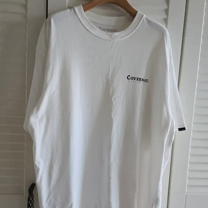 [BUNJANG] Covernat Essential White Short Sleeve T-Shirt / 커버낫 에센셜 흰색 반팔 티셔츠