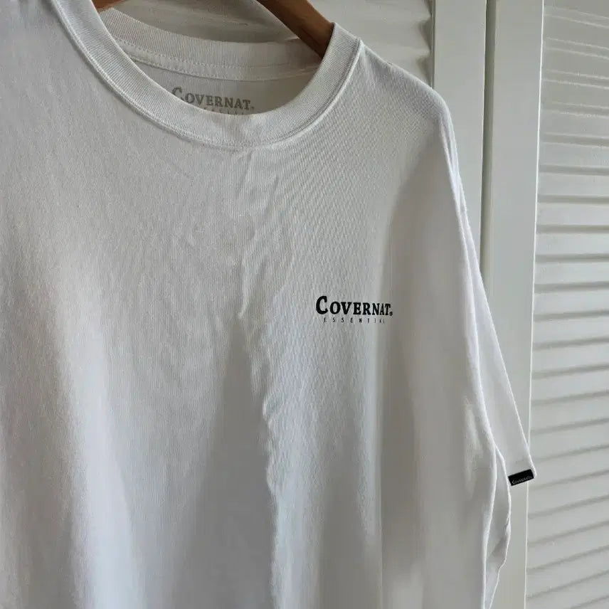 [BUNJANG] Covernat Essential White Short Sleeve T-Shirt / 커버낫 에센셜 흰색 반팔 티셔츠