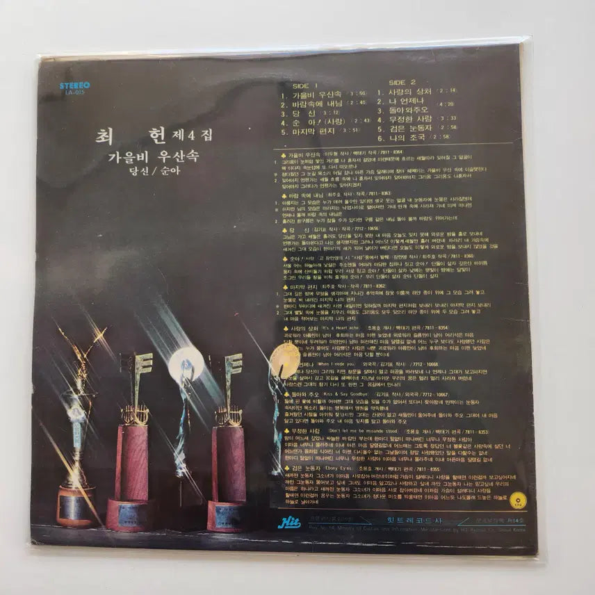 [BUNJANG] Choi Heon 4th Album LP / 최헌 4집 LP / NM
