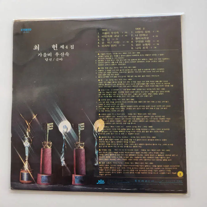 [BUNJANG] Choi Heon 4th Album LP / 최헌 4집 LP / NM