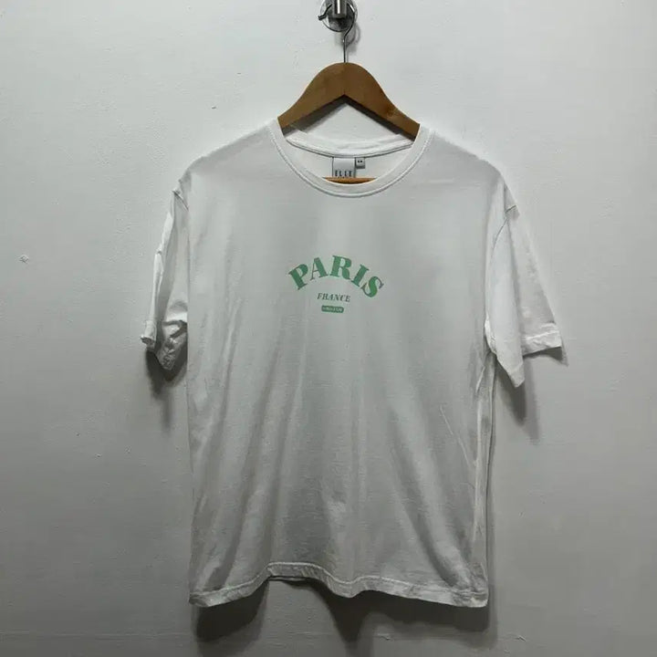 [BUNJANG] Elle Paris Printing Short Sleeve T-Shirt White M / 엘르 파리 프린팅 반팔 티셔츠 화이트 M