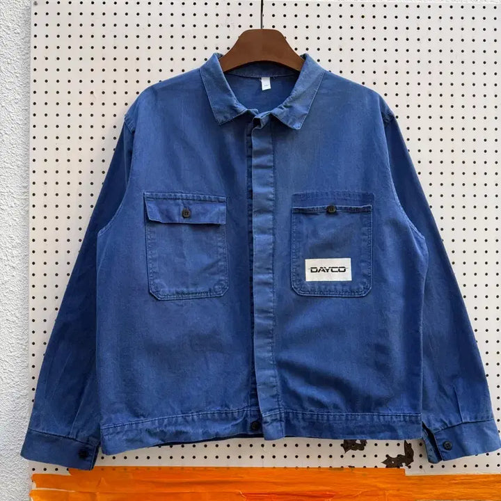 [BUNJANG] Vintage French Mechanic Work Jacket Dayco Print / OLD VINTAGE WASHED MECHANIC 프렌치 메카닉워크자켓