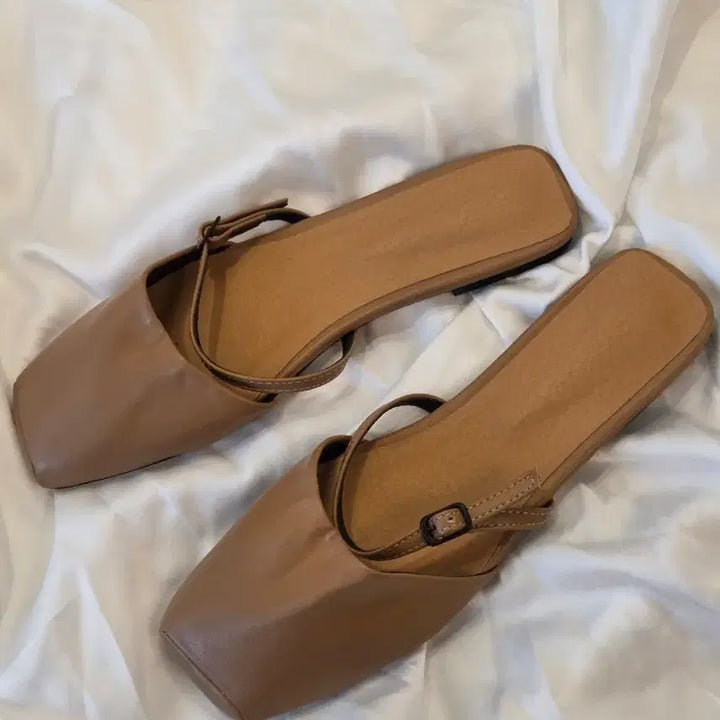 [BUNJANG] Daily Mary Jane Flat Slippers - Brown, 240 / [새제품] 데일리 메리제인 플랫 슬리퍼 240