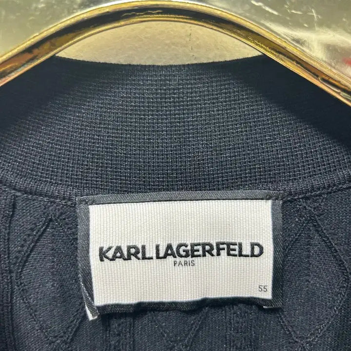 [BUNJANG] Karl Lagerfeld Black Short Sleeve Cable Knit Top M / 칼 라거펠트 케이블 니트 블랙 반팔 M