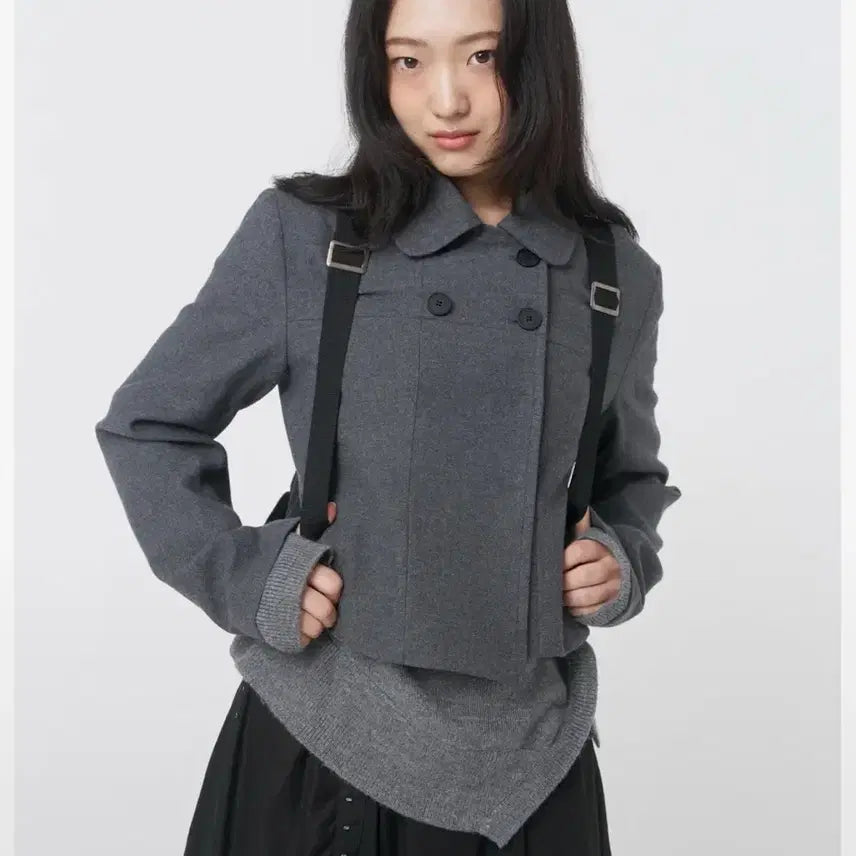 [BUNJANG] Miseki Seoul Wabi Round Collar Double Jacket / 미세키서울 자켓 Wabi Round collar double jacket