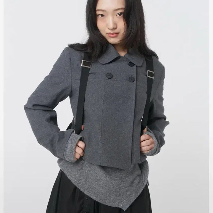 [BUNJANG] Miseki Seoul Wabi Round Collar Double Jacket / 미세키서울 자켓 Wabi Round collar double jacket