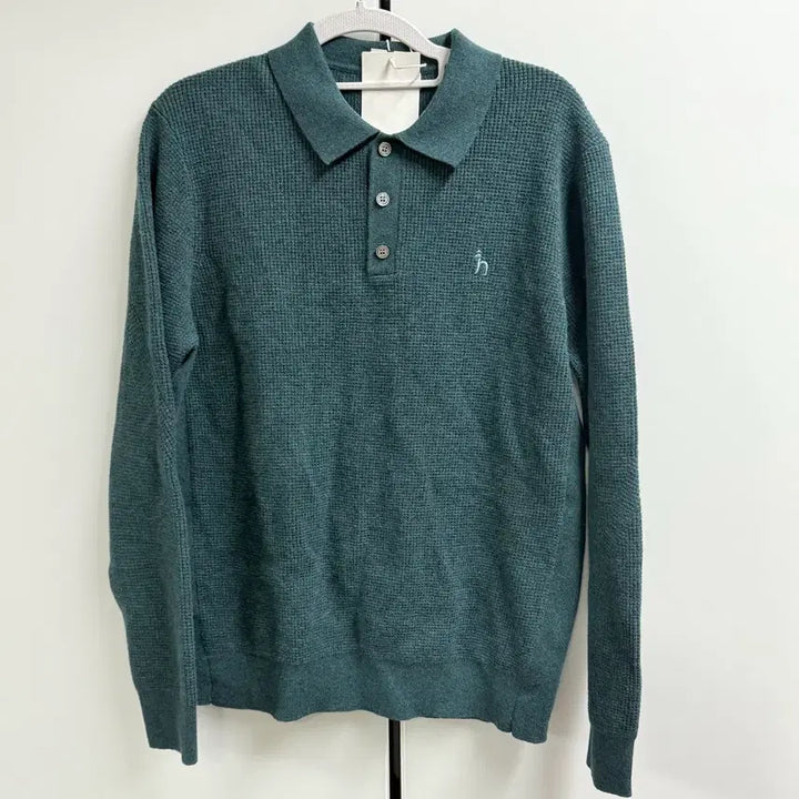 [BUNJANG] Hazzys Honeycomb Structure Wool Collar Knit 95 / 헤지스 허니콤 조직 울 카라 니트 95(HZSW4D551)