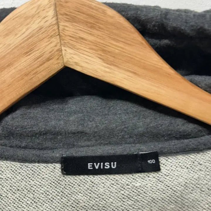 [BUNJANG] Evisu Gray Hoodie Zip-Up Size L / 에비수 그레이 후드집업 100사이즈 L