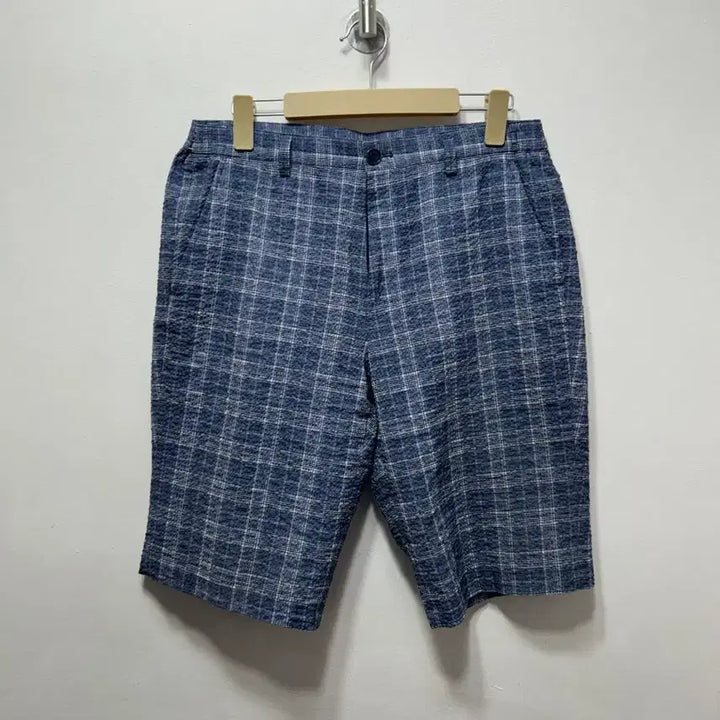 [BUNJANG] Parkland Blue Check 5-Length Shorts Size 34 / 파크랜드 블루 체크 반바지 5부 34사이즈