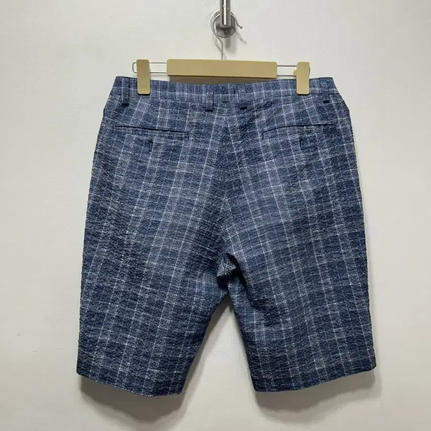 [BUNJANG] Parkland Blue Check 5-Length Shorts Size 34 / 파크랜드 블루 체크 반바지 5부 34사이즈