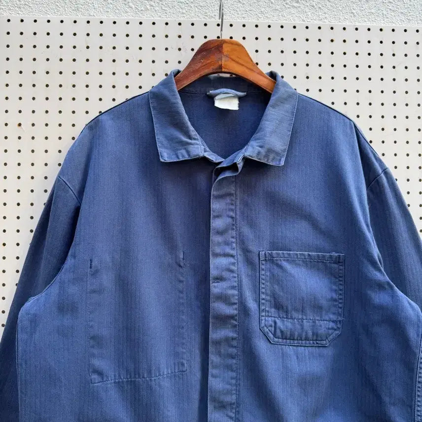 [BUNJANG] Vintage French HBT Herringbone Twill Work Jacket XL / OLD VINTAGE FADED HBT FRENCH 페이드 헤링본워크자켓