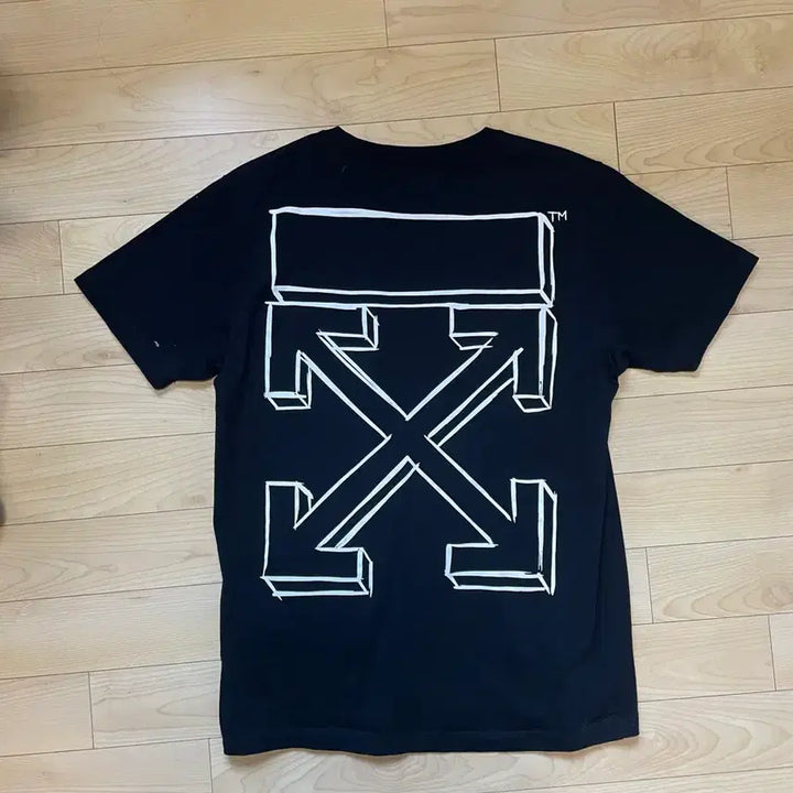 [BUNJANG] Off-White Black Short-Sleeve T-Shirt / Off-White 오프화이트 블랙 반팔 티셔츠