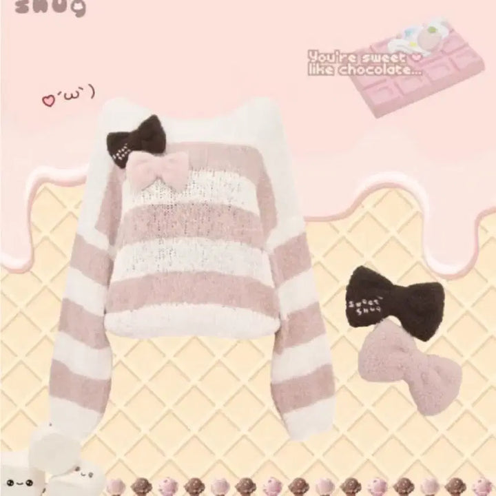 [BUNJANG] Snug Sweet Gyaru Knit Pink / snug 서냥 스너그 스위트 갸루 니트 핑크