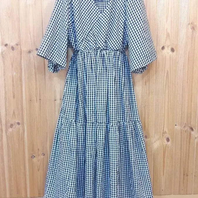 [SOLD OUT] *고방 체크 프릴 롱 원피스 (새상품)*