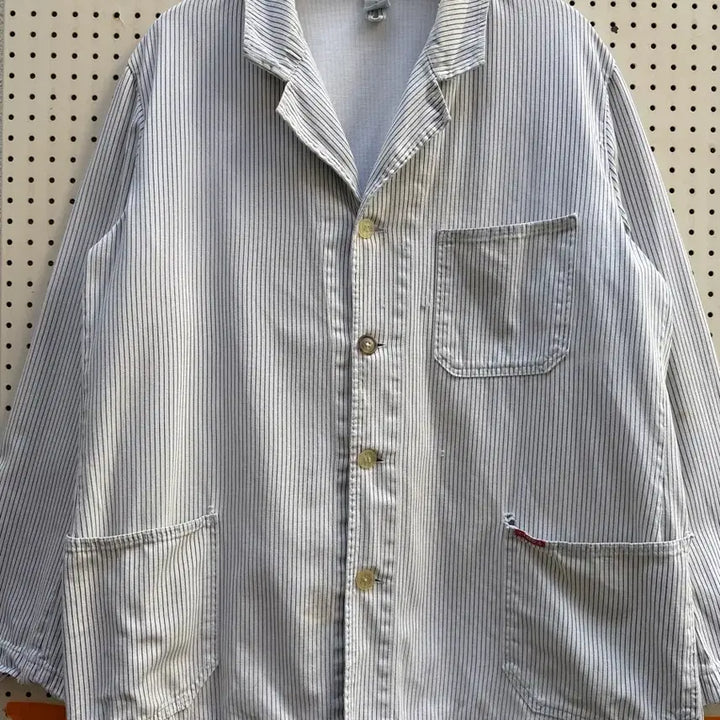 [BUNJANG] 1980s EURO KARBA Hickory Stripe French Work Jacket / 1980s EURO KARBA HICKORY STRIPE 프렌치워크자켓