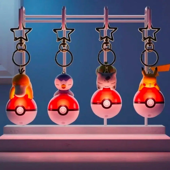 [BUNJANG] Pokemon Monster Ball Light Keychain Pikachu Bulbasaur / 포켓몬스터 몬스터볼 라이트 키링 가챠 피카츄 이상해씨