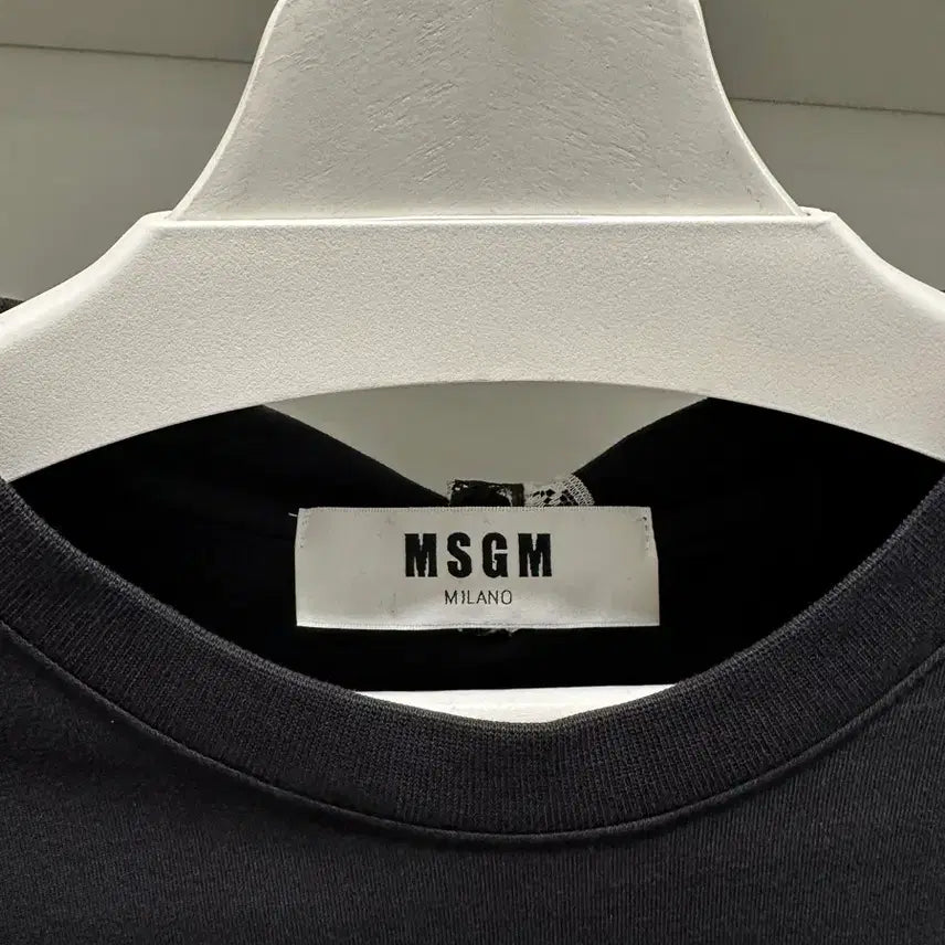 [BUNJANG] MSGM Black Lace Frill Short Sleeve T-shirt / MSGM 레이스 프릴 반팔 티셔츠 블랙