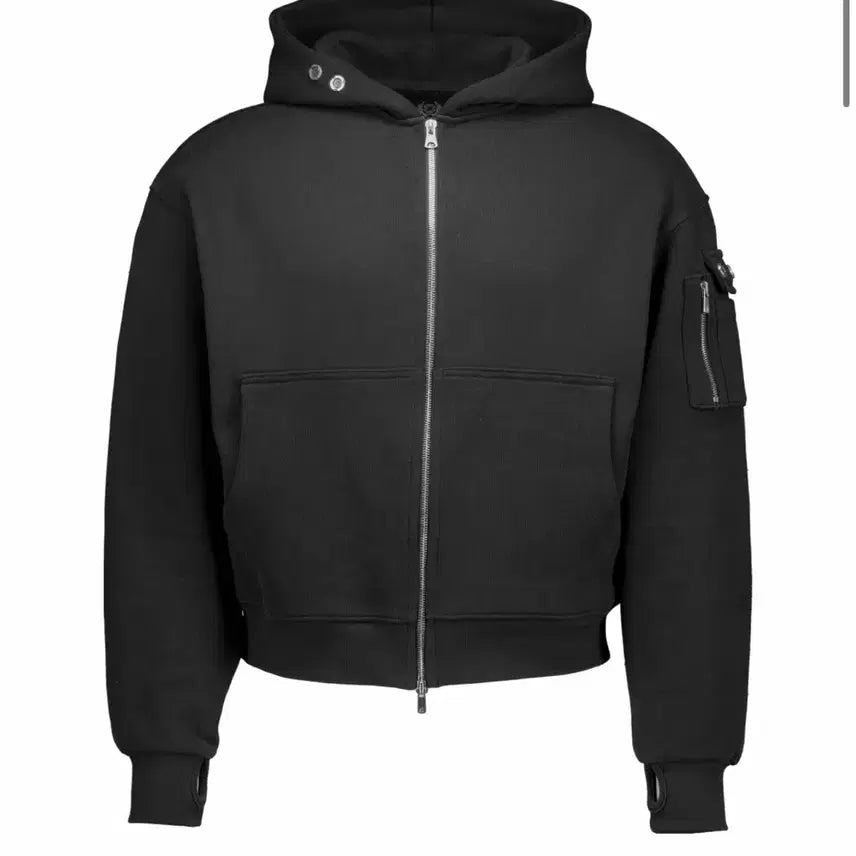 [BUNJANG] FOG SERVICE MA-1 Hoodie Black / 포그서비스 Ma-1 후디 블랙 1
