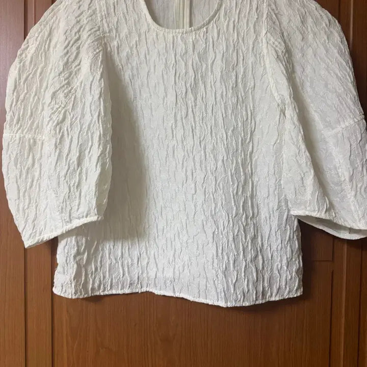 [BUNJANG] Zara White Shirring Blouse / 자라 ZARA 화이트 셔링 블라우스