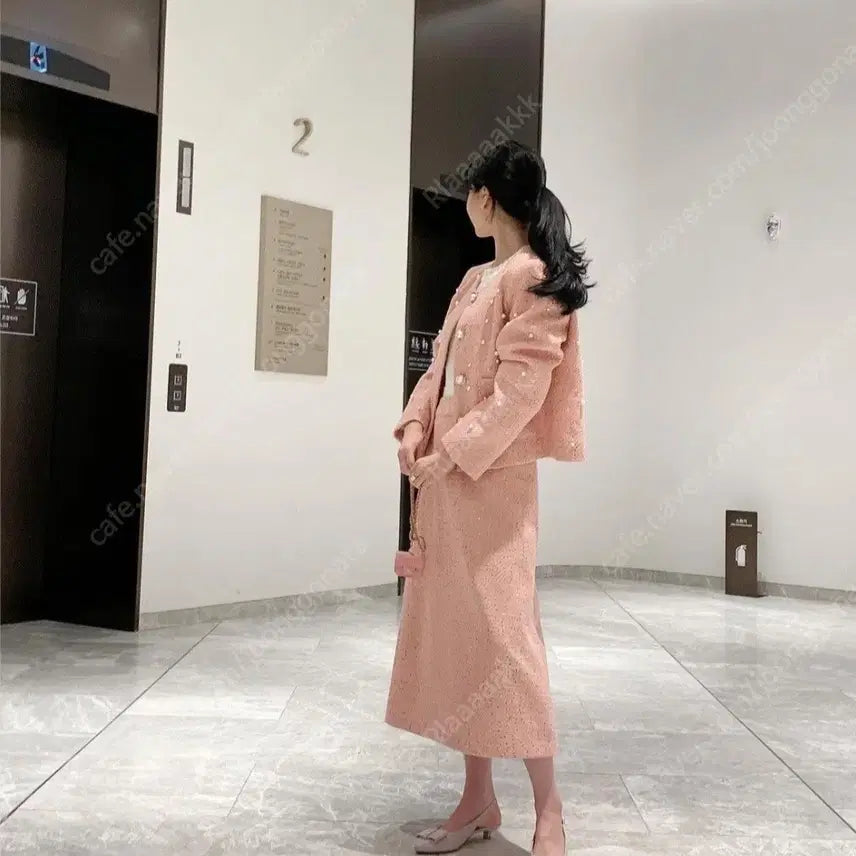 [BUNJANG] Byciny Bijou Tweed Setup (Jacket + Skirt) / 바이씨니 비쥬트위드셋업(자켓+스커트)