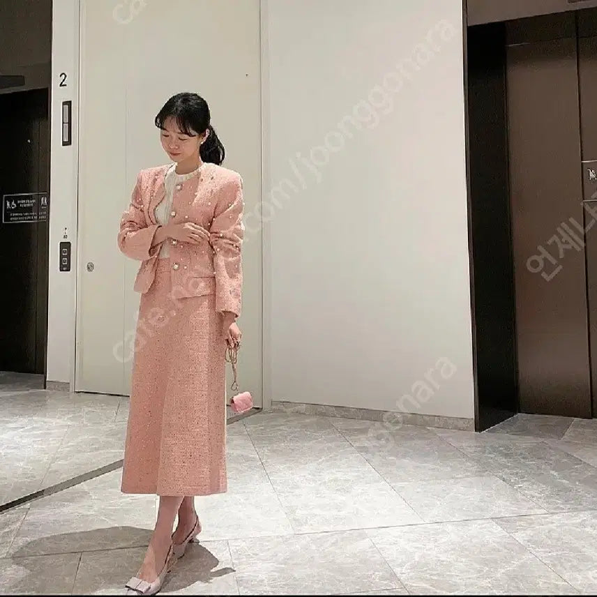 [BUNJANG] Byciny Bijou Tweed Setup (Jacket + Skirt) / 바이씨니 비쥬트위드셋업(자켓+스커트)