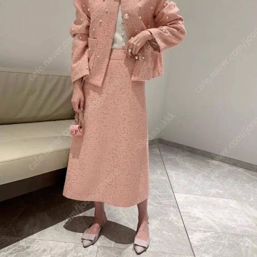 [BUNJANG] Byciny Bijou Tweed Setup (Jacket + Skirt) / 바이씨니 비쥬트위드셋업(자켓+스커트)