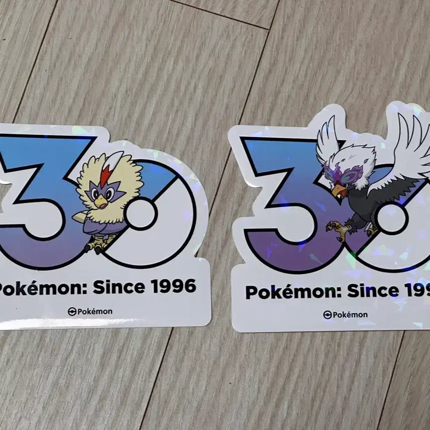 [BUNJANG] Pokemon 30th Anniversary Logo Sticker Hisui Wugtrio Evolution Set / 포켓몬 30주년 로고 스티커 수리둥보 히스이 워글 진화 세트