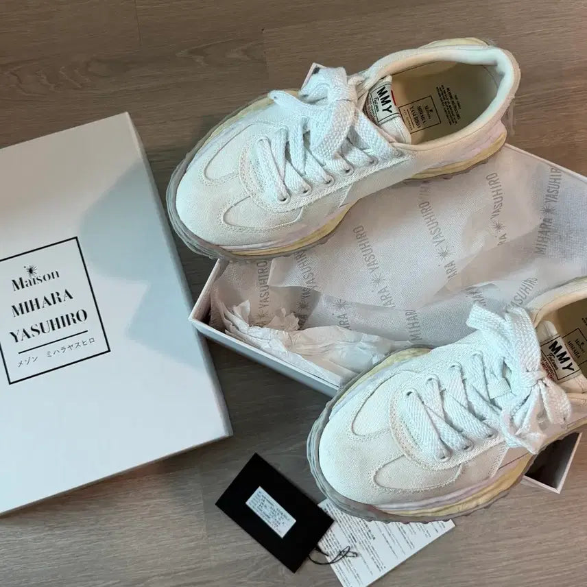 [BUNJANG] Mihara Yasuhiro Larry Canvas White Domestic Edition Size 44 / 미하라야스히로 래리 캔버스 화이트 매장판 44