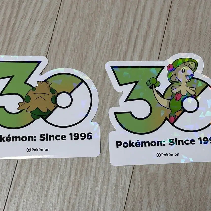 [BUNJANG] Pokemon 30th Anniversary Logo Sticker Set - Mushroom Evolution / 포켓몬 30주년 로고 스티커 버섯꼬 버섯모 진화 세트
