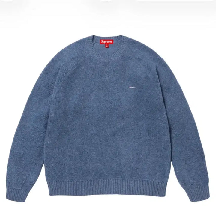 [BUNJANG] Supreme Terry Small Box Logo Sweater Blue 24FW / (L) 슈프림 테리 스몰 박스 스웨터 블루 - 24FW