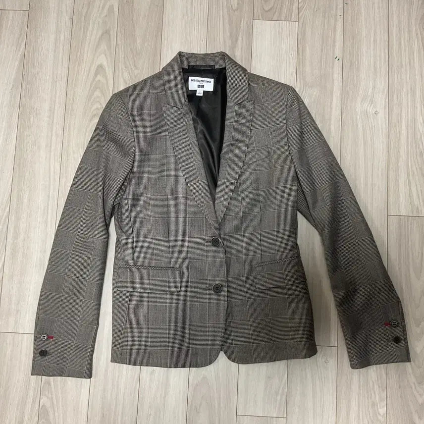 [BUNJANG] Uniqlo Ines de la Fressange Checked Blazer - Size S / 유니클로 이네스 드 라 프레상쥬 체크 블레이저 S
