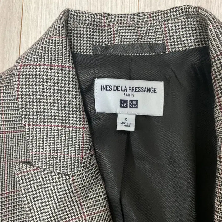 [BUNJANG] Uniqlo Ines de la Fressange Checked Blazer - Size S / 유니클로 이네스 드 라 프레상쥬 체크 블레이저 S