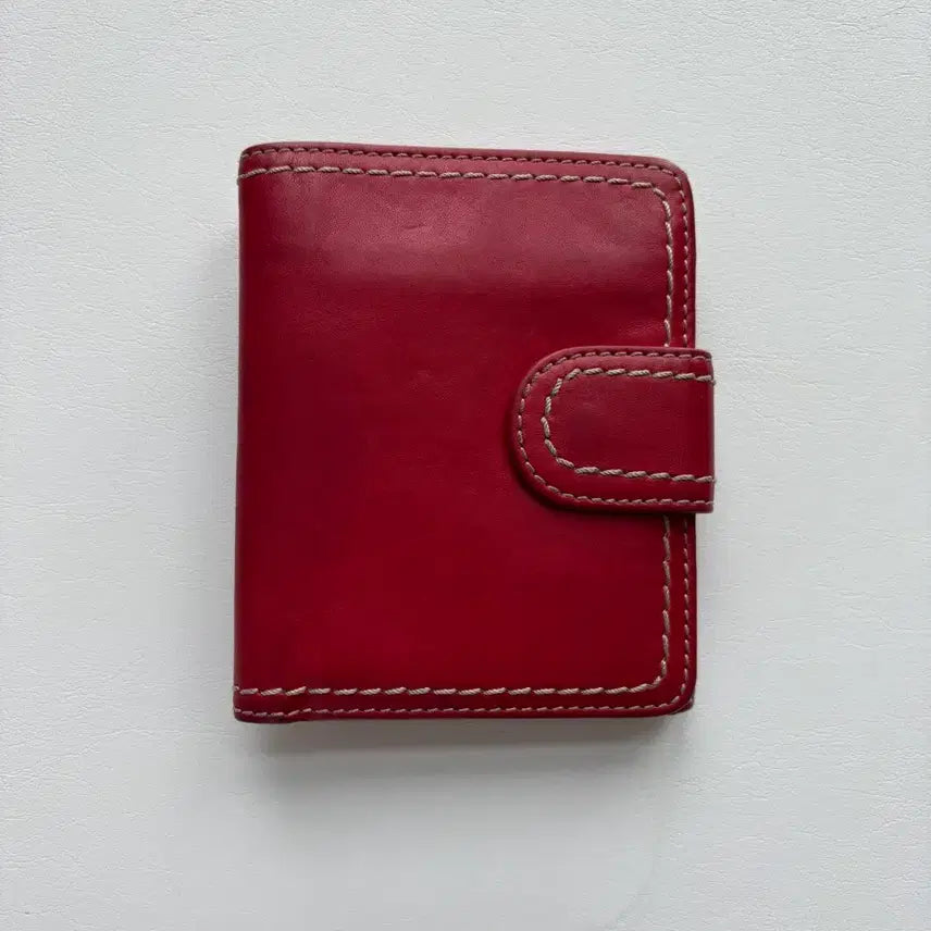 [BUNJANG] Lancel Red Bifold Wallet with Case and Dust Bag / 프랑스 브랜드 란셀 랑셀 lancel 반지갑 레드 + 케이스 더스트