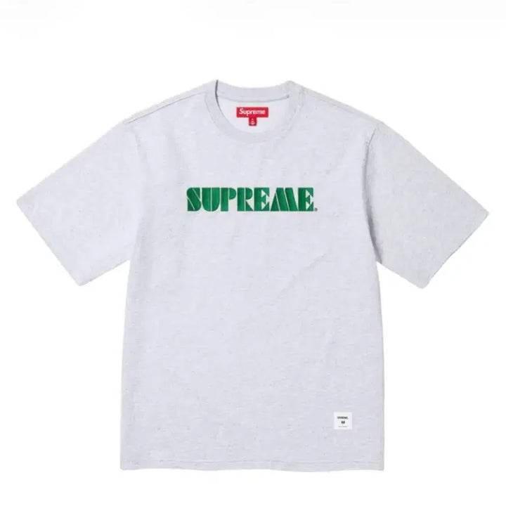 [BUNJANG] Supreme Stencil Embroidered Short Sleeve Top Ash Grey - 24SS / (L) 슈프림 스텐실 자수 숏슬리브 탑 애쉬 그레이 - 24SS