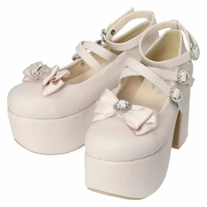 [BUNJANG] Lizlisa Bubbles Dim.e.l.v.e.s Platform Shoes / 노에미 통굽 양지뢰 양산형 지뢰계 리즈리사 버블즈 디마럽