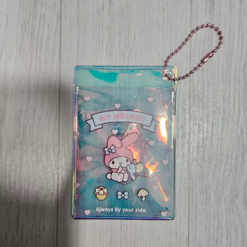 [BUNJANG] Sanrio My Melody Hologram Card Case Keyring / 산리오 마이멜로디 홀로그램 카드 케이스 키링