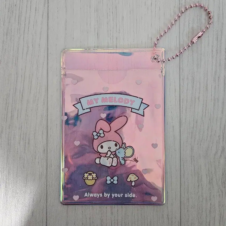 [BUNJANG] Sanrio My Melody Hologram Card Case Keyring / 산리오 마이멜로디 홀로그램 카드 케이스 키링