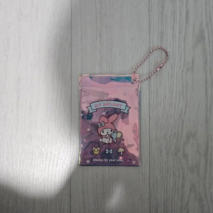 [BUNJANG] Sanrio My Melody Hologram Card Case Keyring / 산리오 마이멜로디 홀로그램 카드 케이스 키링