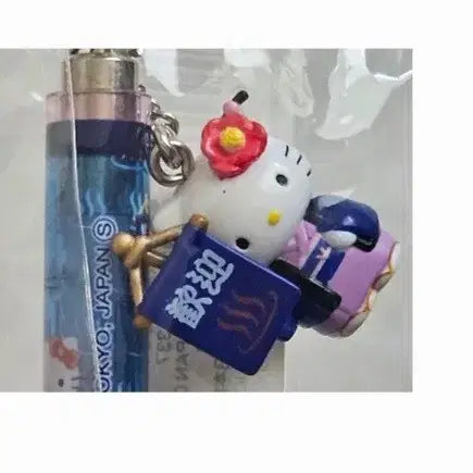 [BUNJANG] Hello Kitty Vintage Pen &amp; Mechanical Pencil Set (Hot Spring Kitty Strap Keychain) / (급처)헬로키티 고전펜 샤프 키티 온천 스트랩 키링