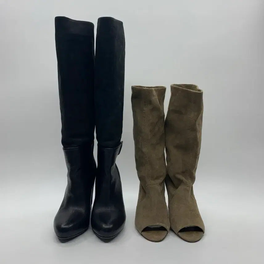 [BUNJANG] Vince &amp; Diane von Furstenberg Suede Boots Set / 267001163 빈스&amp;다이앤 본 퍼스텐버그 스웨이드 부츠 2set