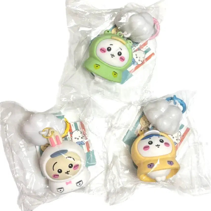 [BUNJANG] Cheekawao Hachiware Usagi Raincoat Light Keyring / (인기)치이카와/하치와레/우사기 우비 라이트 키링