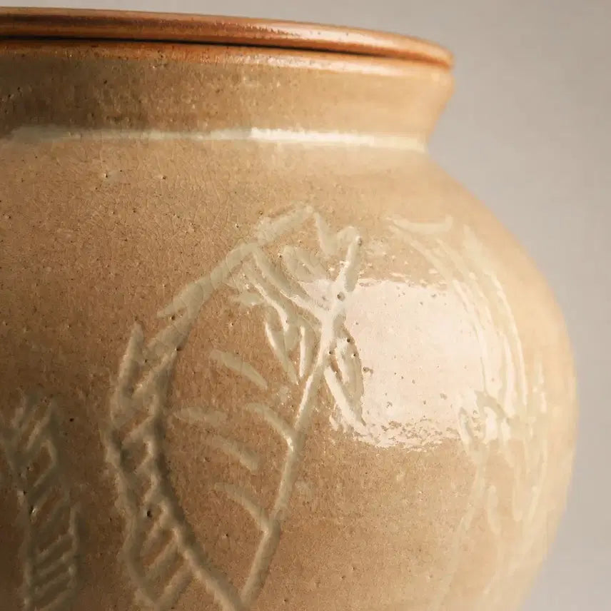 [BUNJANG] Master Shin Jung-hee Intangible Cultural Heritage White Porcelain Tea Jar / 무형문화재 신정희 선생님 백자 어문 차호 대호 희귀 다도구 차도구 항아리