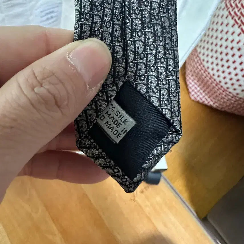 [BUNJANG] Dior Oblique Silk Necktie Grey / 디올 오블리크 실크 넥타이 그레이
