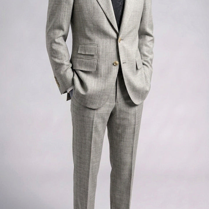 [BUNJANG] Galaxy Luigi Botto Wide Peak Lapel Suit Light Beige / 갤럭시/이태리 루이지보또 와이드 피크드라펠 수트/100-105, 32