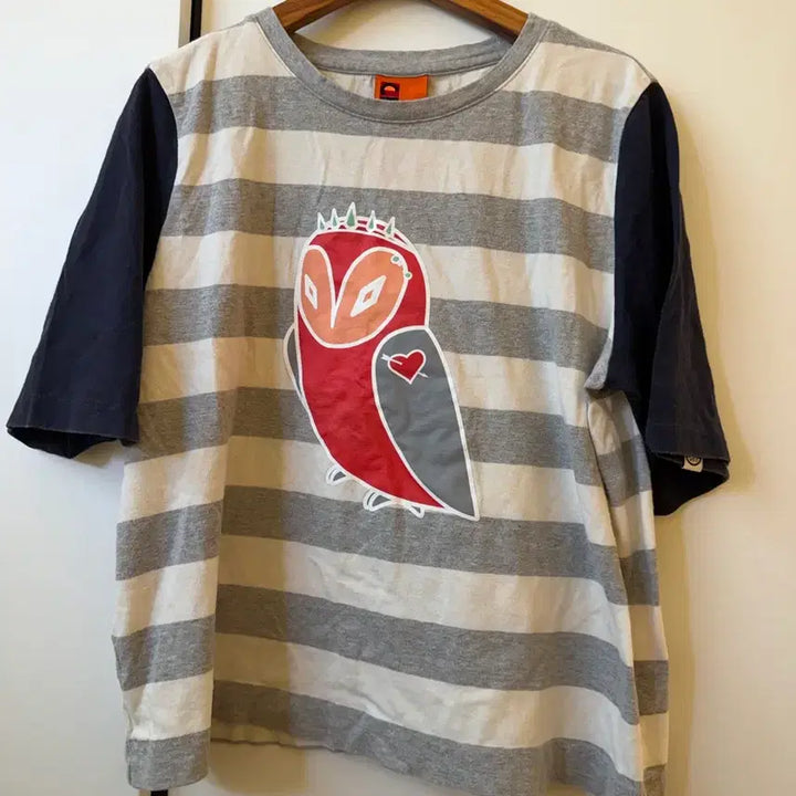 [BUNJANG] Lucky Chouette Striped Short Sleeve T-Shirt Size 38 / 38 럭키슈에뜨 반팔 줄무늬