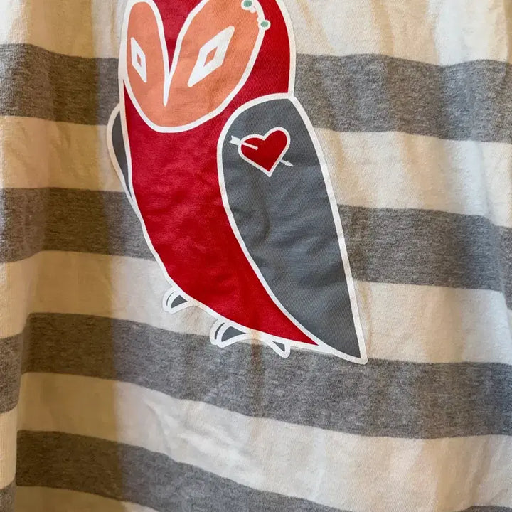 [BUNJANG] Lucky Chouette Striped Short Sleeve T-Shirt Size 38 / 38 럭키슈에뜨 반팔 줄무늬