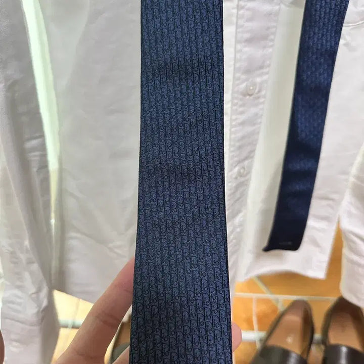 [BUNJANG] Dior Homme Oblique Silk Necktie Navy / 디올옴므 오블리크 실크 넥타이 네이비