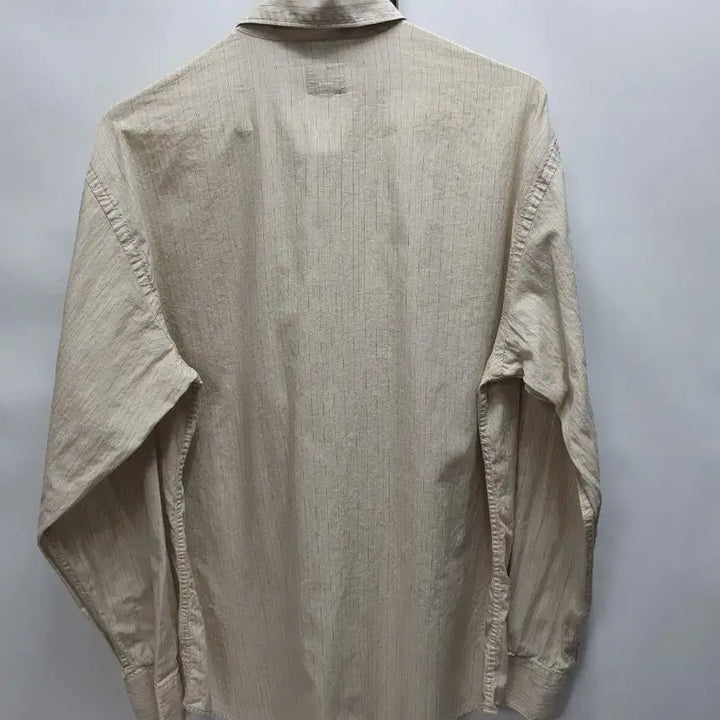[BUNJANG] CP Company Striped Long Sleeve Shirt Beige / CP컴퍼니 셔츠 스트라이프 긴팔 남방 베이지 100