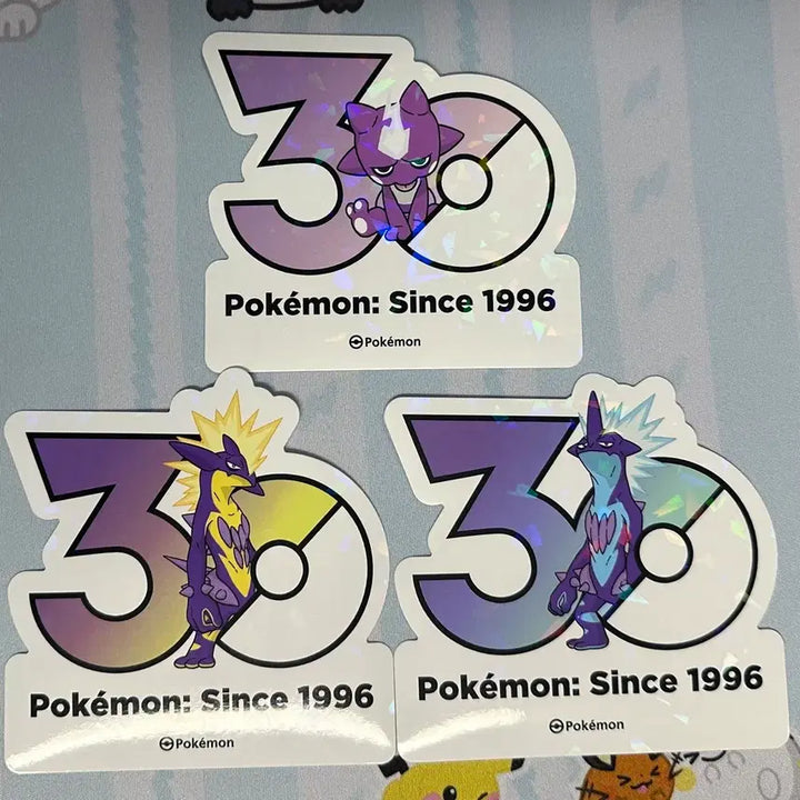 [BUNJANG] Pokemon 30th Anniversary Logo Sticker Set: Illaison &amp; Grapploct / [포켓몬 30주년 기념 로고 스티커]일레즌,스트린더