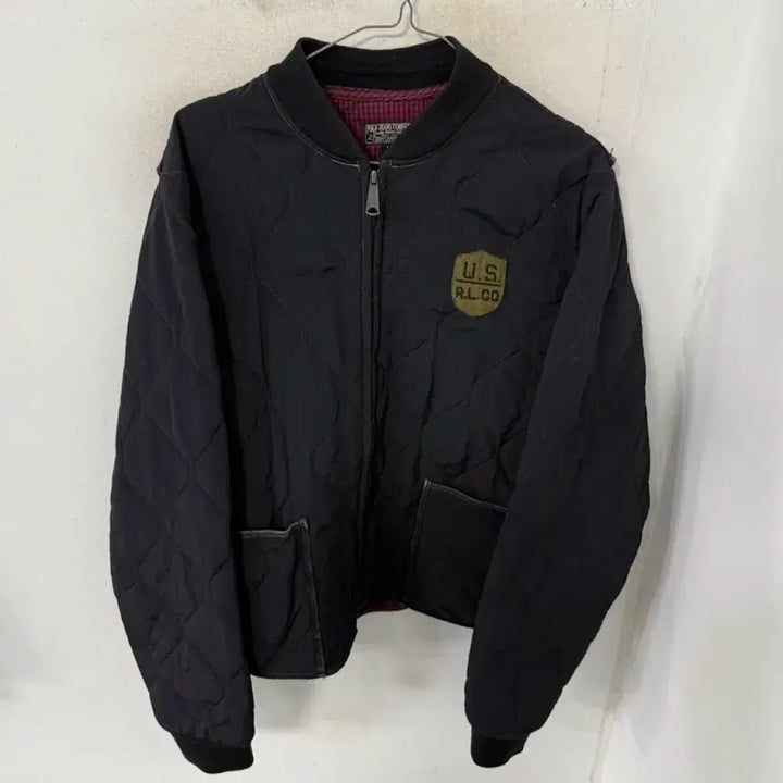 [BUNJANG] Polo Ralph Lauren Black Quilted Bomber Jacket / 폴로 블랙 퀄팅 봄버 자켓